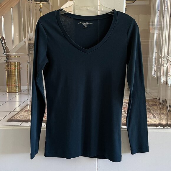 Eddie Bauer Long Sleeve Tee - Dark Teal - Picture 6 of 8